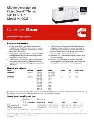 Marine generator set Quiet DieselTM Series 50 QD ... - Cummins Onan
