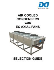 Selection Guide for Air Cooled Condensers with EC fan ... - Data Aire
