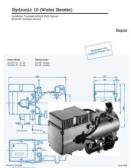 Hydronic 10 (Water Heater) - Parts Manuals