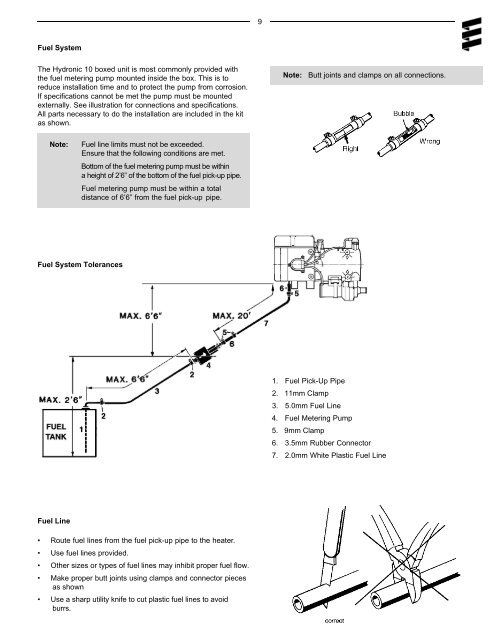 Hydronic 10 (Water Heater) - Parts Manuals