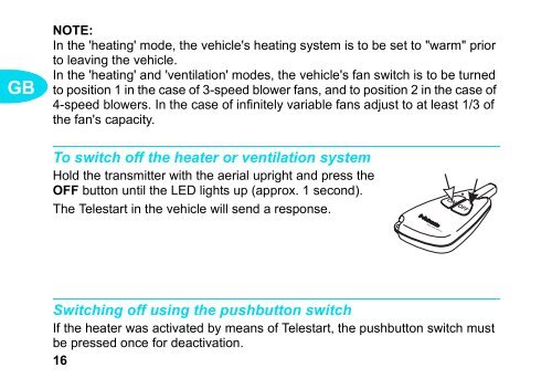 Telestart T80 - Standkachel