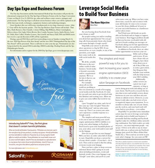 February - Stylist and Salon Newspapers