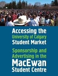 Sponsorship Package - Students' Union - University of Calgary