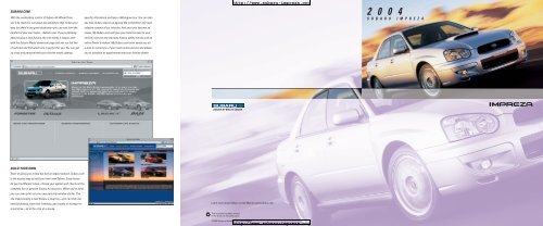 Subaru Impreza 2004 Colour Brochure