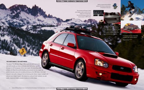 Subaru Impreza 2004 Colour Brochure