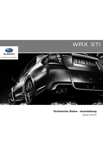 Subaru WRX STI MY'13 (PDF, 307 kb