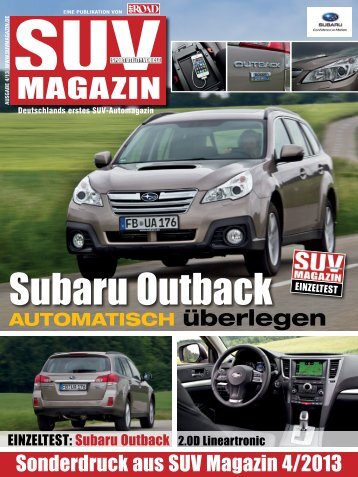 Fahrbericht Outback 2.0D Lineartronic â€“ SUV MAGAZIN Nr ... - Subaru