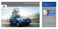Technische Daten, Ausstattung und Preise des Subaru Forester