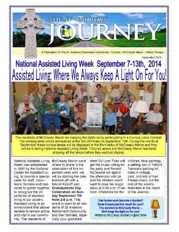 St. Andrews Retirement Community September Newsletter