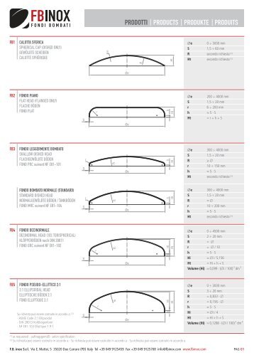 PRODOTTI PRODUCTS PRODUKTE PRODUITS - SUBFORITALIA