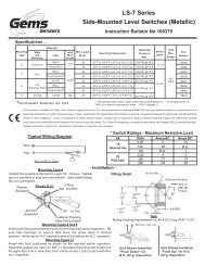 LS-7 Type 11 Part Numbers - Pressure Switch Instruments - Gems ...