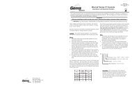 Instruction Bulletin - Pressure Switch Instruments - Gems Sensors