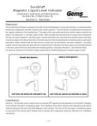 SureSiteā Magnetic Liquid Level Indicator - Pressure Switch ...