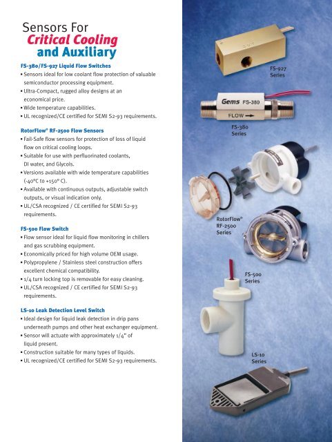 Semiconductor Sensor Brochure # 434 - Pressure Switch ...