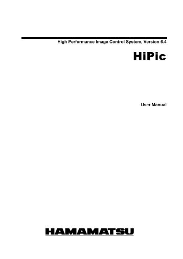 HiPic 6.4 English - X-ray Micro-Imaging at SPring-8