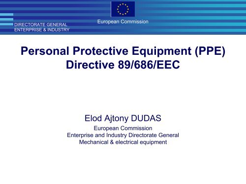 Personal Protective Equipment (PPE) Directive 89/686/EEC