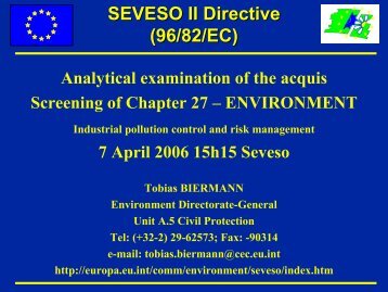 SEVESO II Directive (96/82/EC)