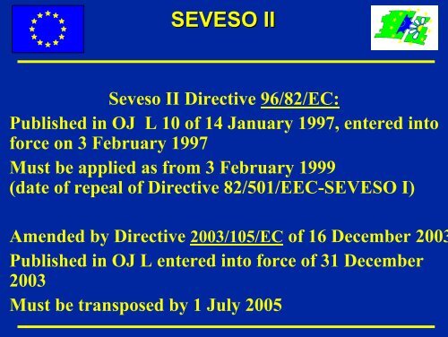 SEVESO II Directive (96/82/EC)