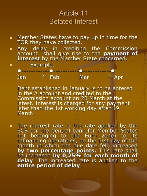 2. Structure of the budget (revenue) 2.1. Traditional Own Resources