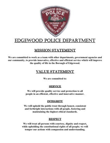 Edgewood Annual Police Report