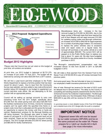 IMPORTANT NOTICE - Edgewood