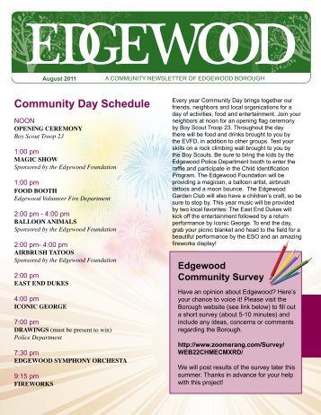 Community Day Schedule - Edgewood