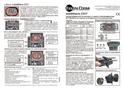 Istruzioni C51T - Fantini Cosmi