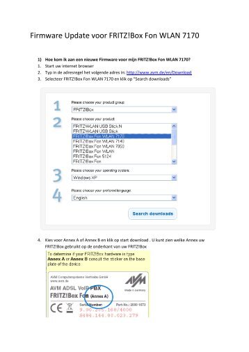 Firmware Update voor FRITZ!Box Fon WLAN 7170 - Callvoip