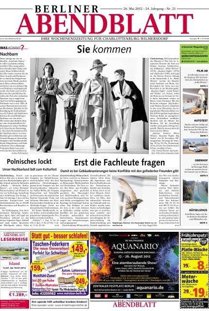 26.05.2012 Abendblatt: Es drohen finstere Zeiten - Denk mal an Berlin