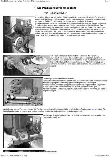 Die Hobbyseiten von Herbert Zellhuber - Universalschleifmaschine
