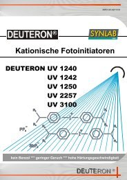 Kationische Fotoinitiatoren - Deuteron GmbH