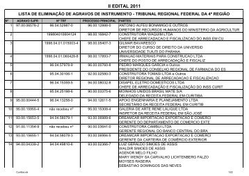II Edital 2011-Agravos-Curitiba-TRF
