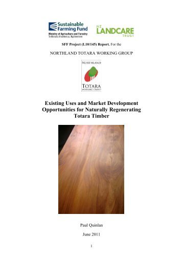 Existing uses and market development ... - Landcare Trust