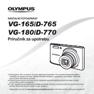PriruÄnik za upotrebu VG-165/D-765 VG-180/D-770 - Olympus