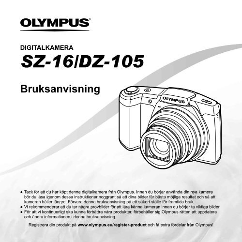 Bruksanvisning SZ-16/DZ-105 - Olympus - Europe