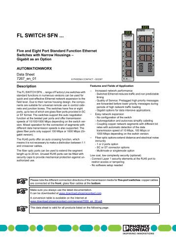 Data Sheet DB EN FL SWITCH SFN ... - Partsprocurement