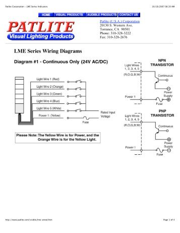 Patlite Corporation - LME Series Indicators - Partsprocurement