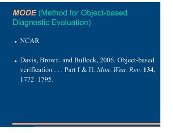 MODE (Method for Object-based Diagnostic Evaluation)