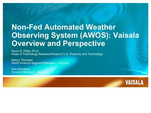 AWOS: How Are METARs Generated?