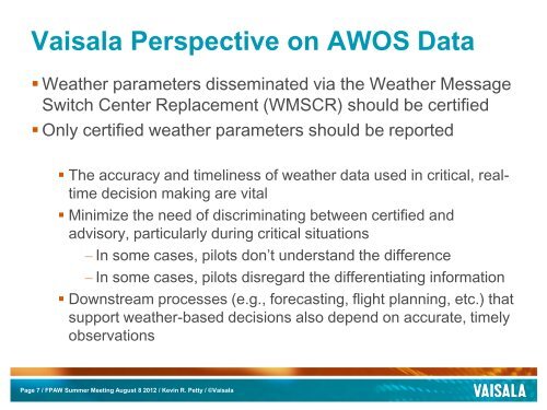 AWOS: How Are METARs Generated?