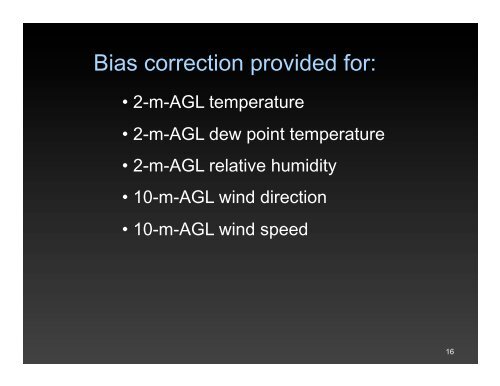 Demonstration of Gridded Bias Correction