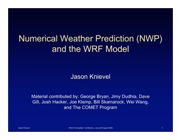 Numerical Weather Prediction (NWP) and the WRF Model