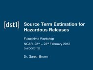 Estimation of Source Parameters for Hazard Releases