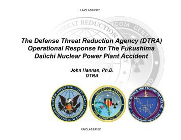 The Defense Threat Reduction Agency (DTRA) Operational ...