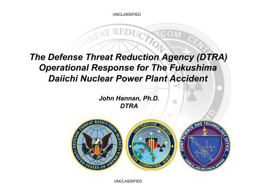 The Defense Threat Reduction Agency (DTRA) Operational