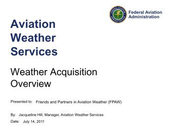Aviation Weather Services Update to FPAW - RAL