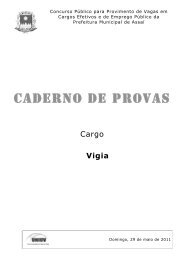 CADERNO DE PROVAS - Concursos - Uniuv