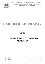 Professor de EducaÃ§Ã£o ArtÃ­stica - Concursos - Uniuv