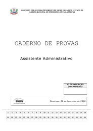 CADERNO DE PROVAS - Concursos - Uniuv