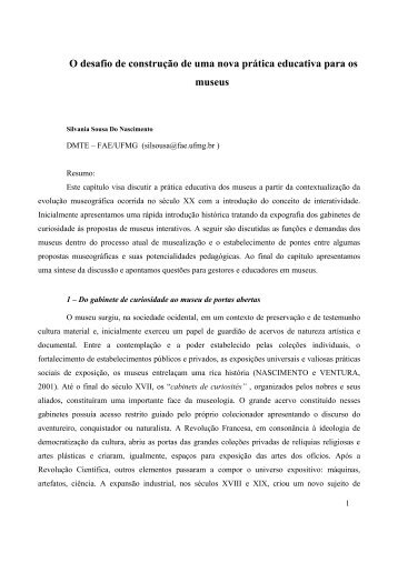 O desafio de construÃ§Ã£o de uma nova prÃ¡tica educativa ... - cecimig